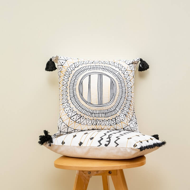 Bohemian Canvas Throw Pillow 1