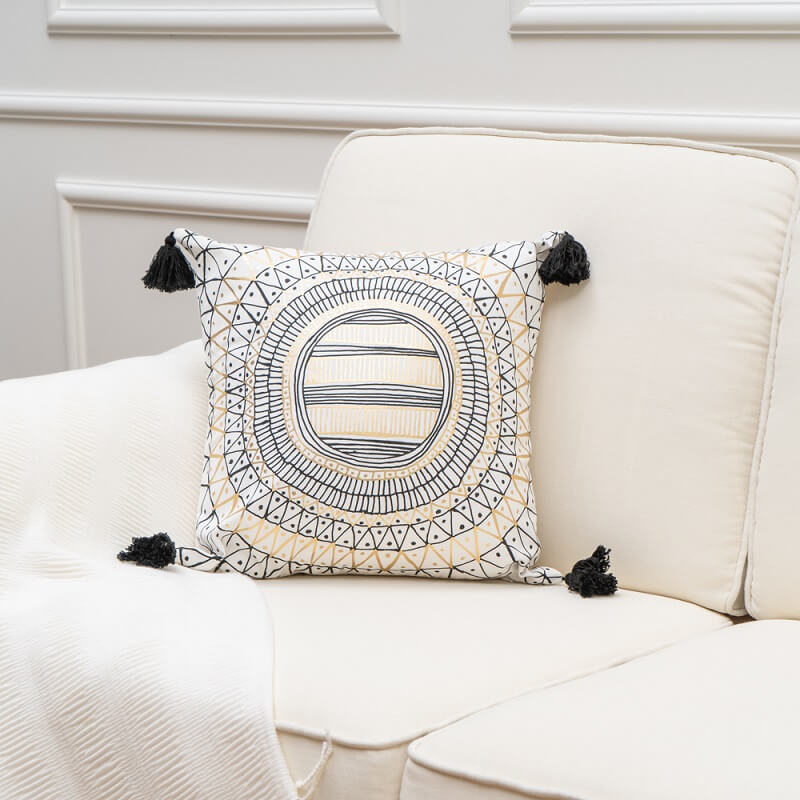 Bohemian Canvas Throw Pillow