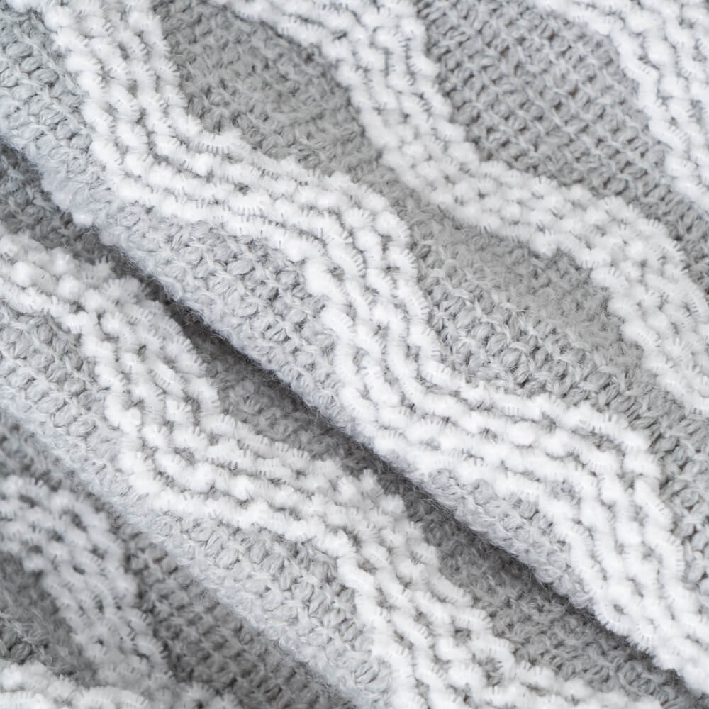 Chenille Wave Pattern Woven Throw 8