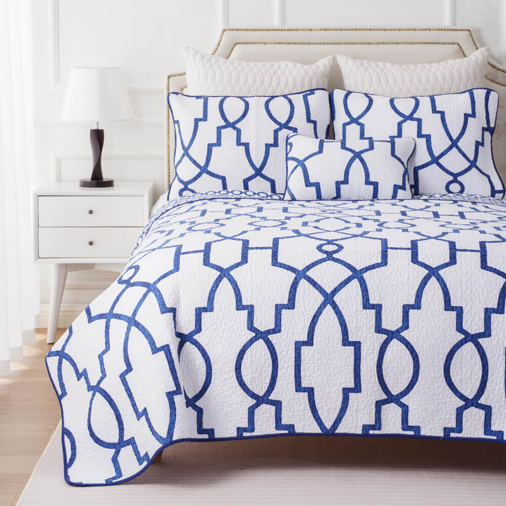 Geometrical printed Quilt Set 3 1