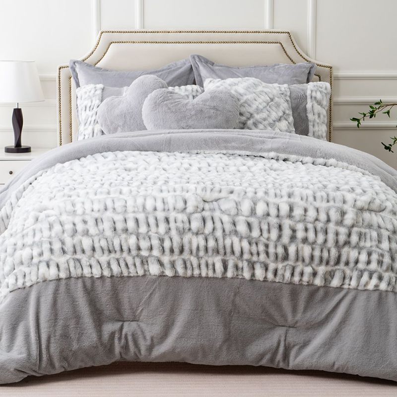 Ruched Minky Comforter Set 6 2