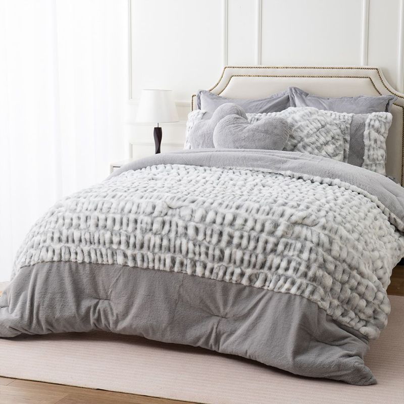 Ruched Minky Comforter Set 7 1