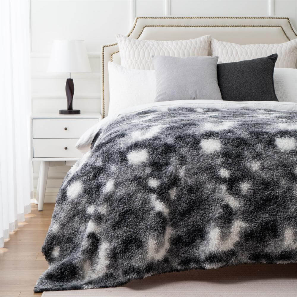 Tie dye teddy fur comforter set 2 1