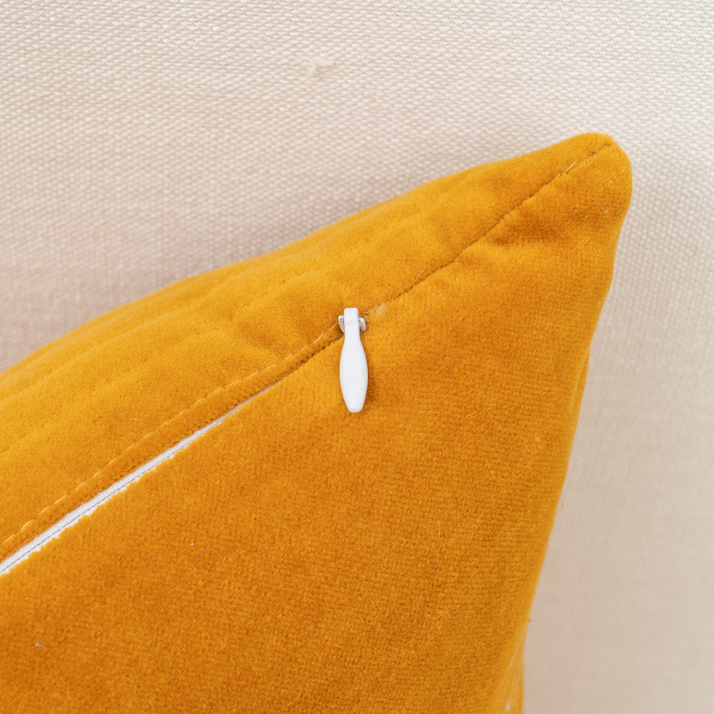 桔色绒布绗缝 细节 4