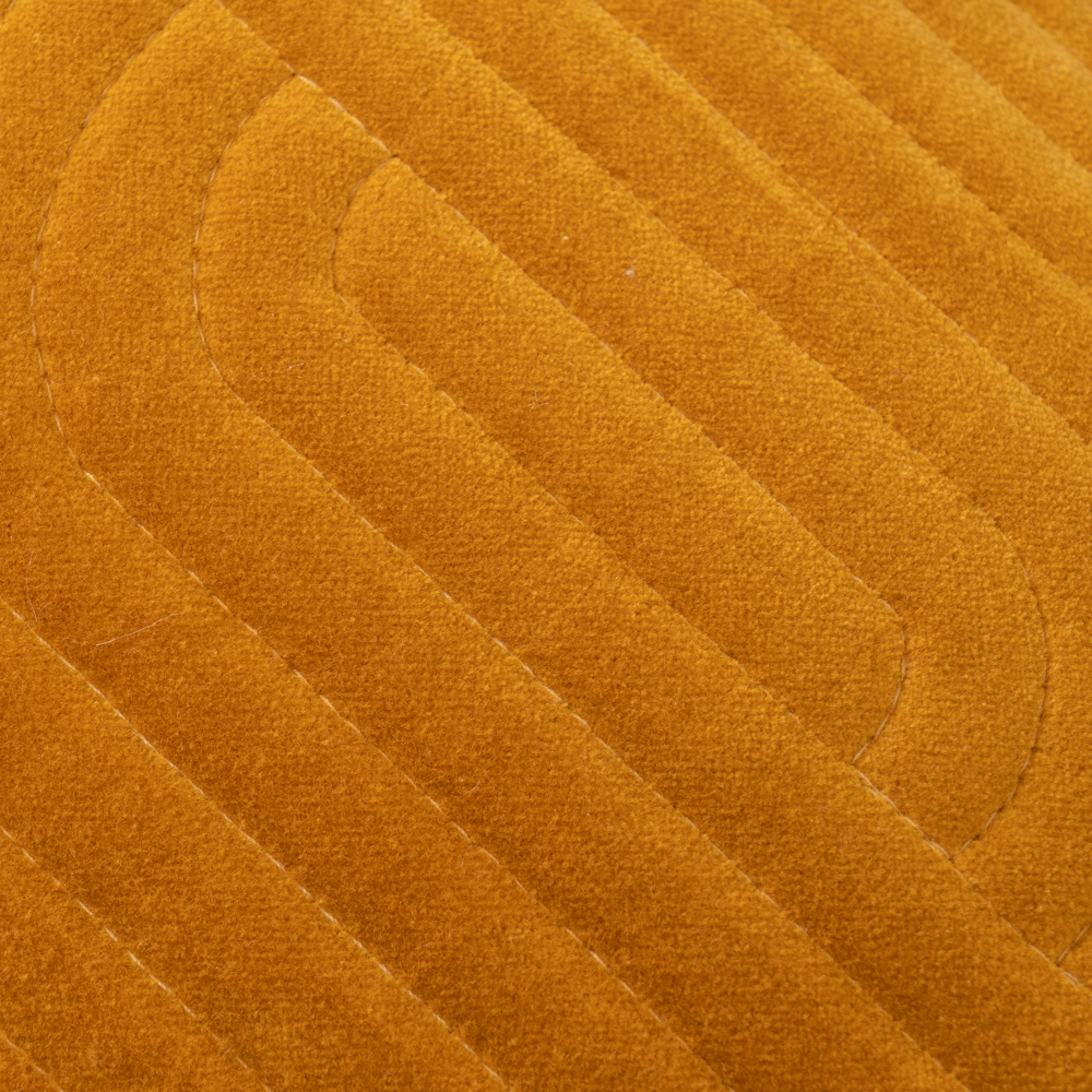 桔色绒布绗缝 细节 5