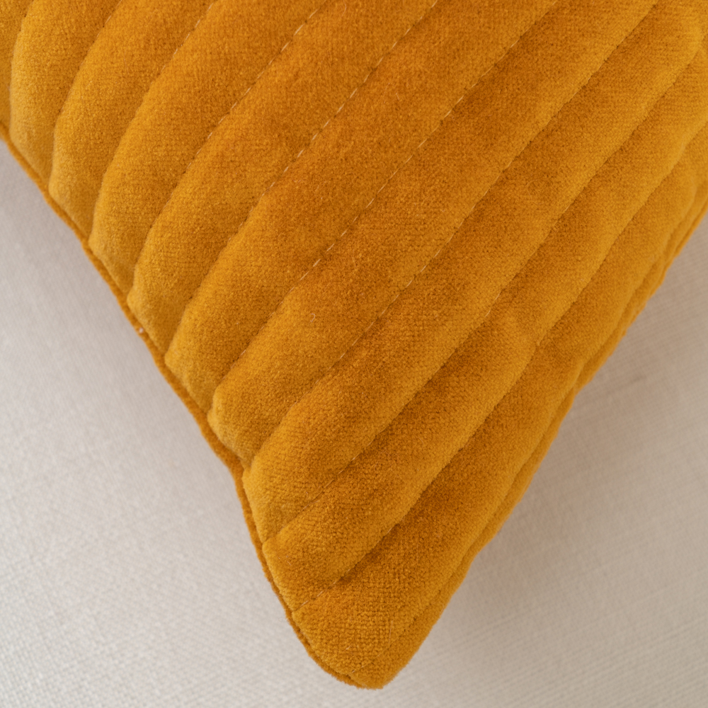 桔色绒布绗缝 细节 6