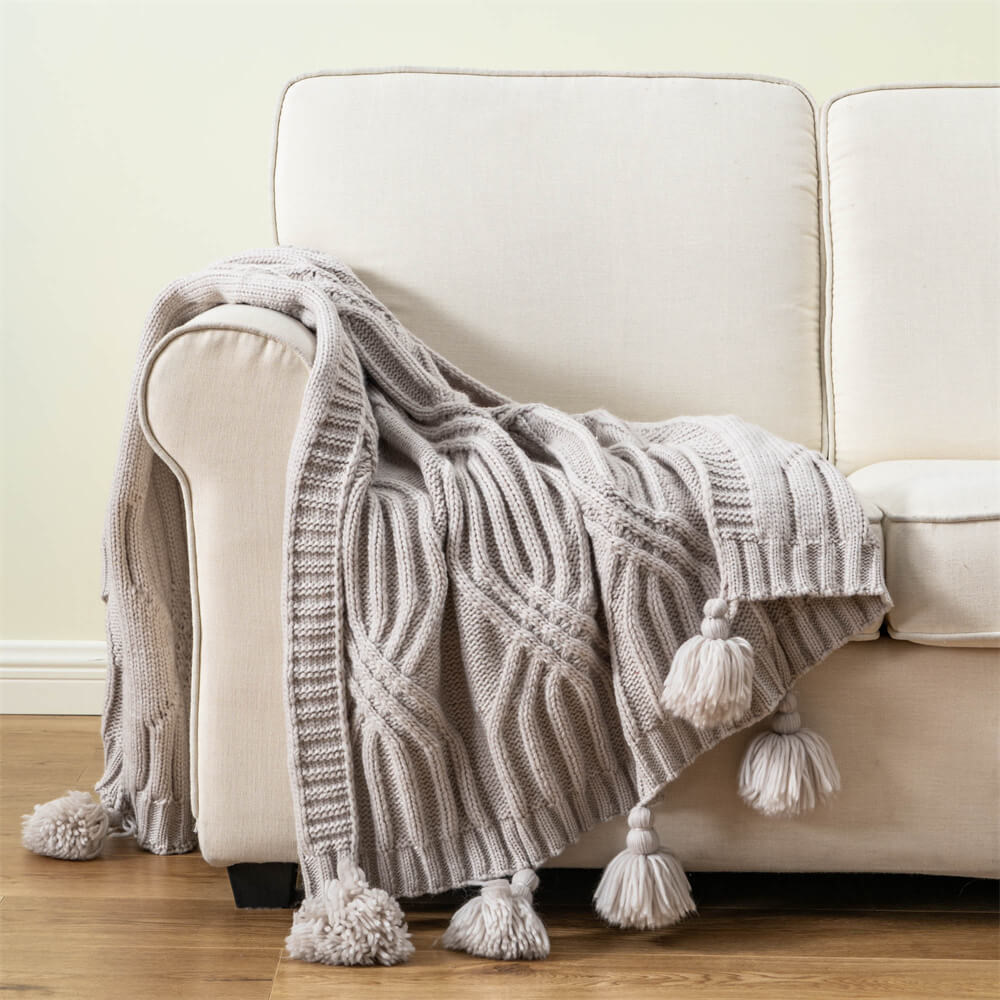 Cotton Imitation Recycled Throw Blanket 3