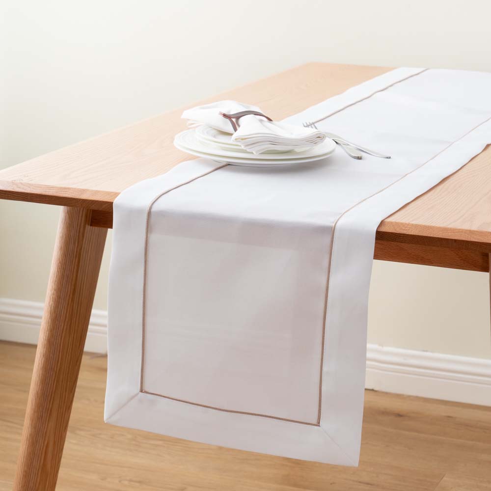 Custom Embroidery Linen Table Runner 1