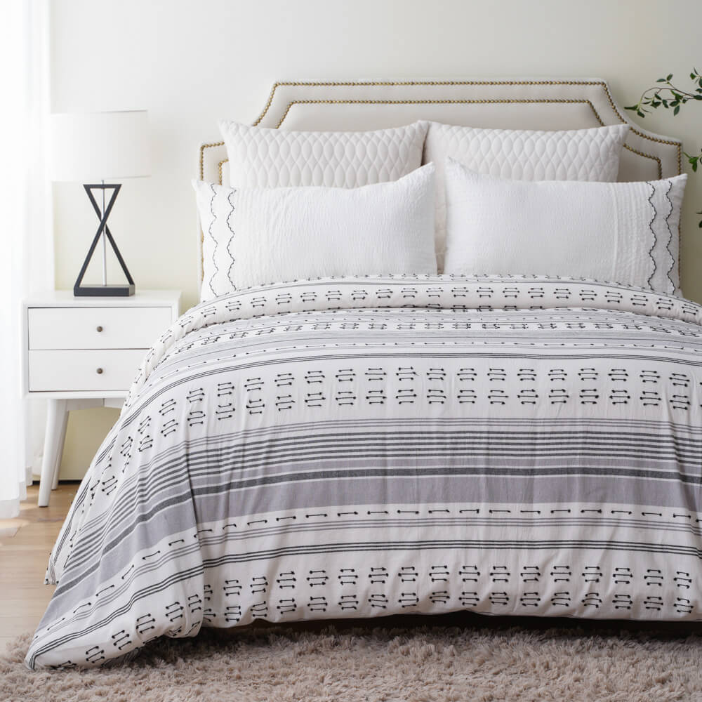 100Cotton Bohemian Geometric Striped Arrow Printed Duvet Set 4 1