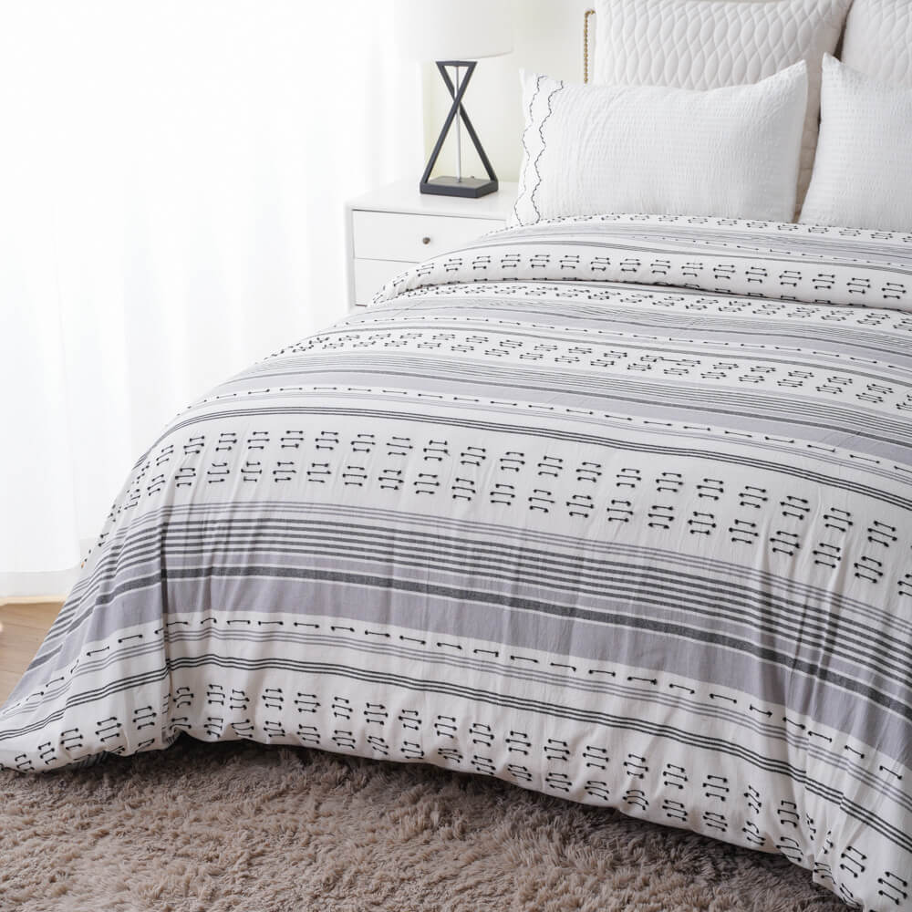 100Cotton Bohemian Geometric Striped Arrow Printed Duvet Set 5 1