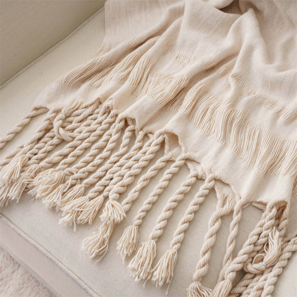 Cotton Acrylic Blend Woven Throw 5 1