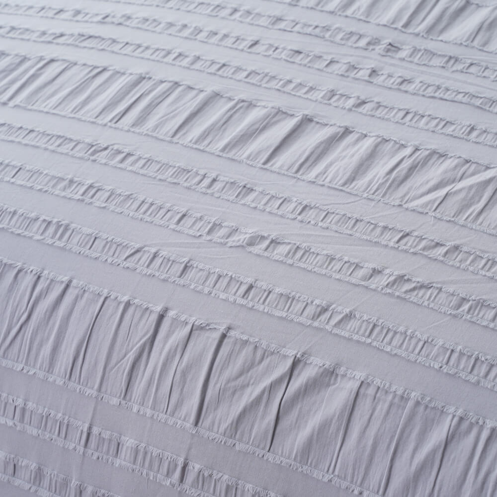 Grey Luxury 100 Washed Cotton Duvet Set 6 1