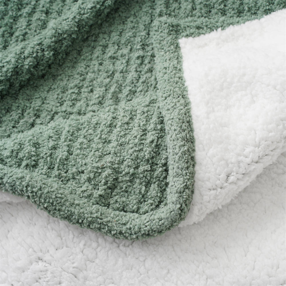 Microfiber Chenill Knit Throw with Sherpa Reverse 6
