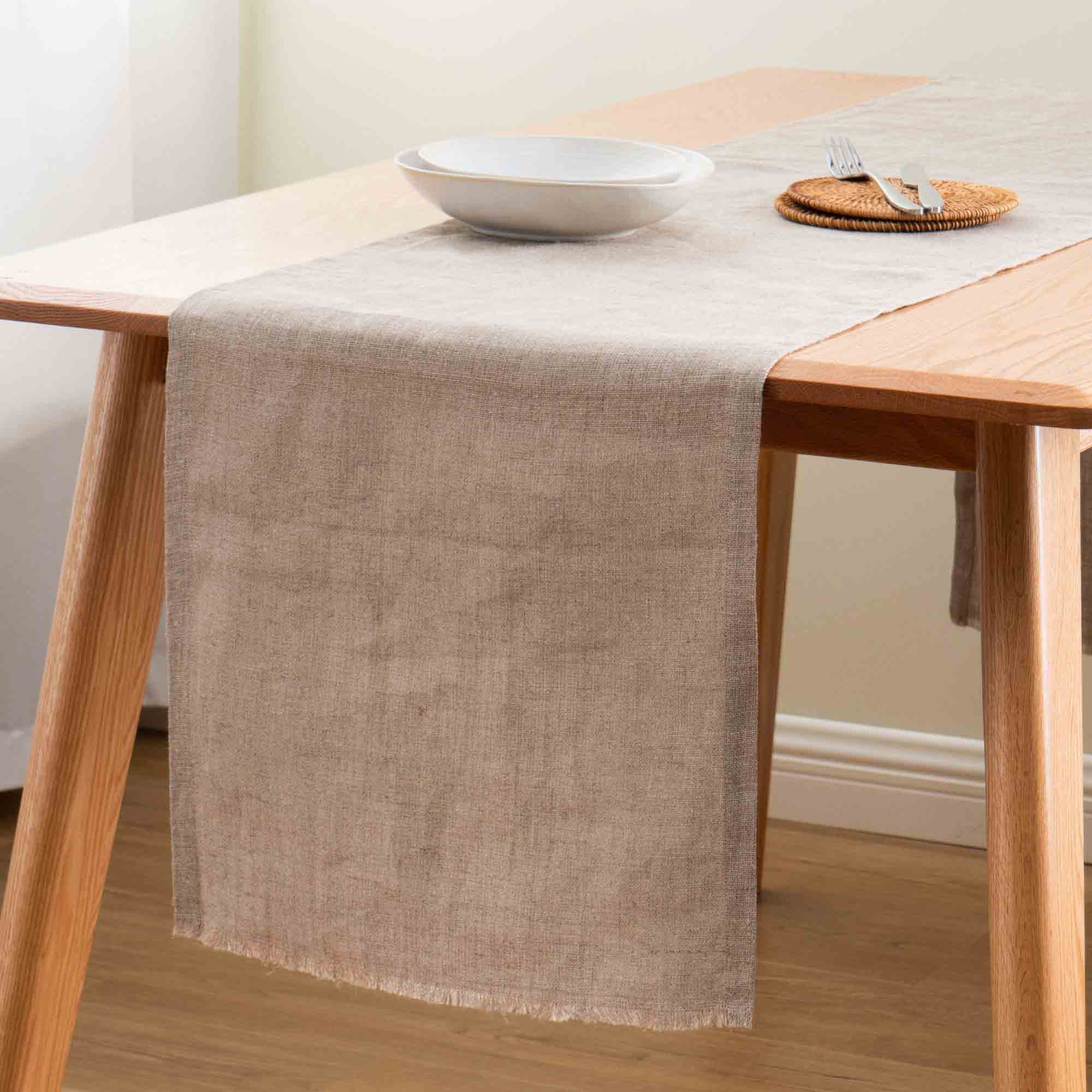 Natural Linen Table Runner 2