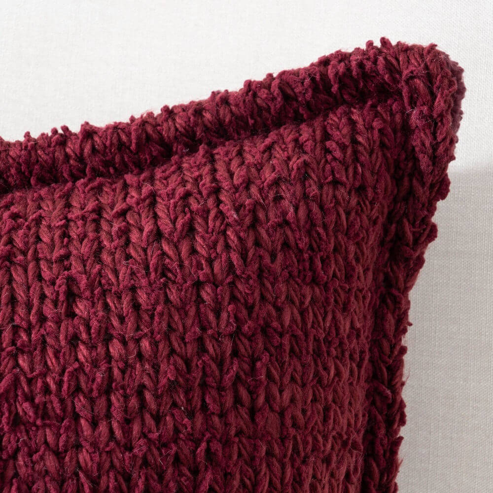 Soft Red Christmas Knitted Decorative Pillows 1