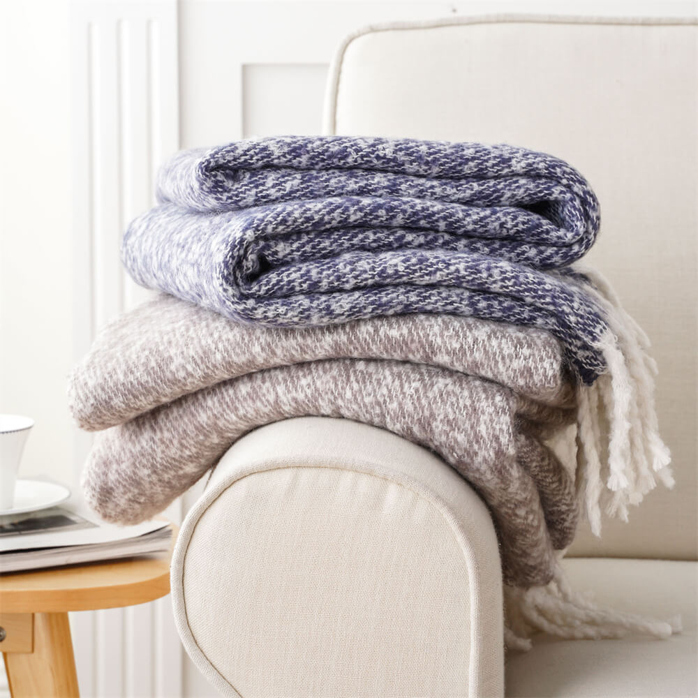 melange wool throw