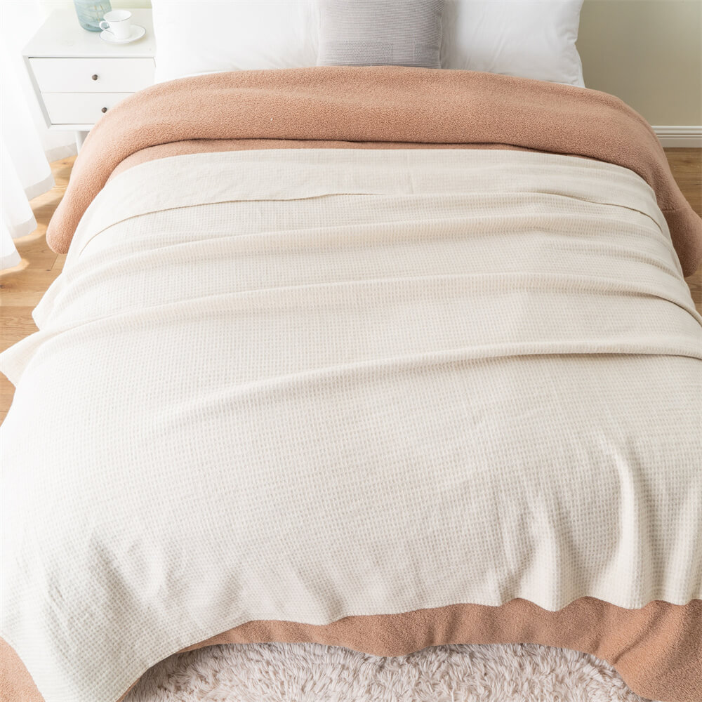 waffle weave wool blanket 1