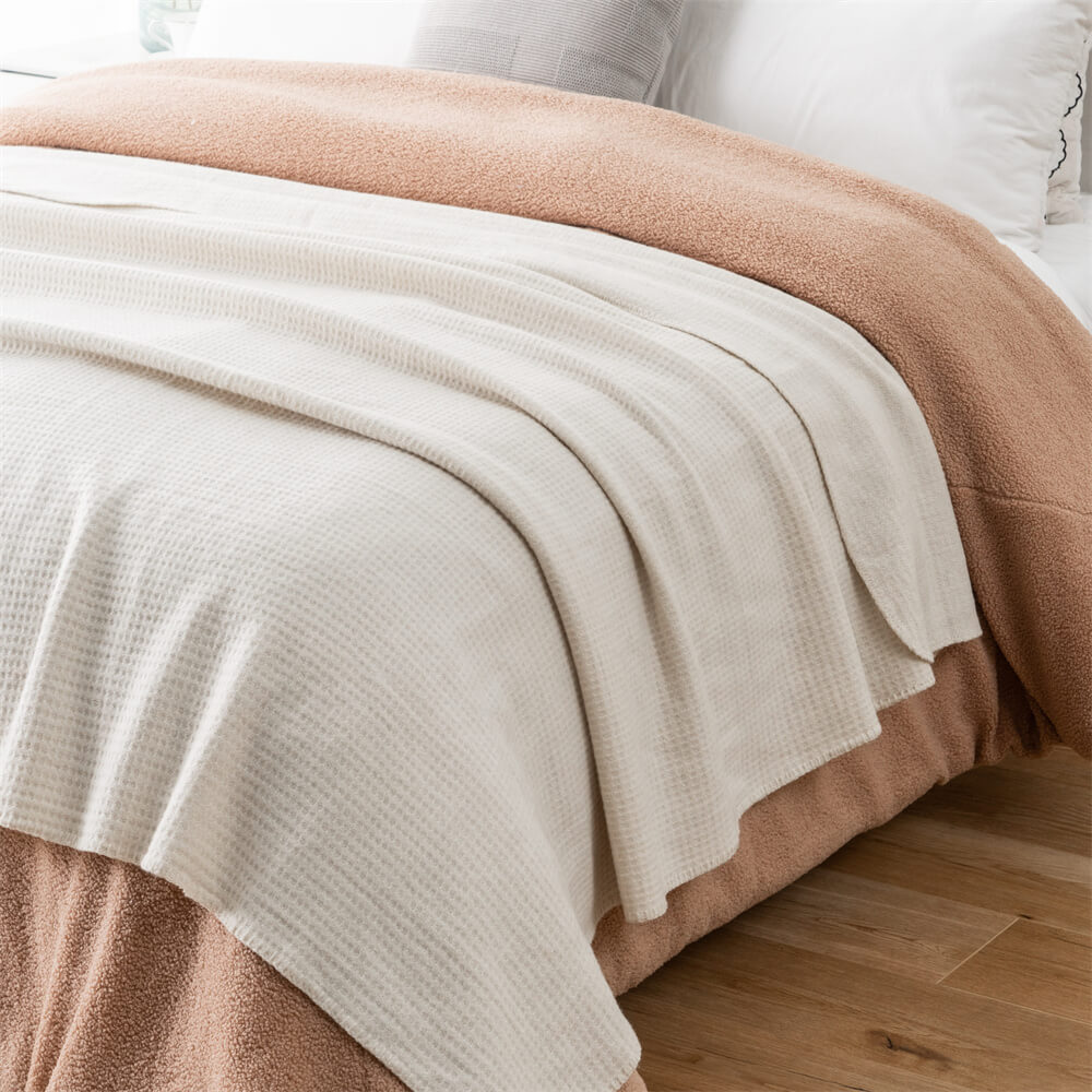 Waffle Weave Wool Blanket