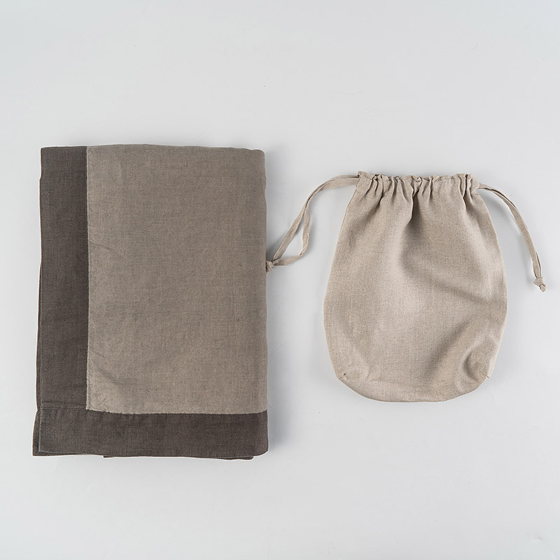 Bordered Linen Tablecloth 6