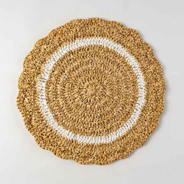 Braided Straw Table Mat Olive Home