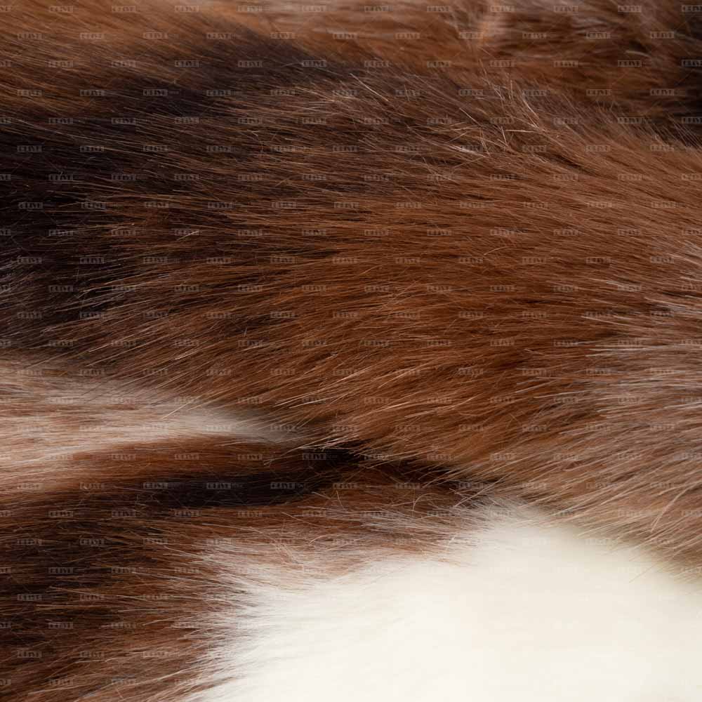 Brown White Animal Print Faux Cowhide Rug 6