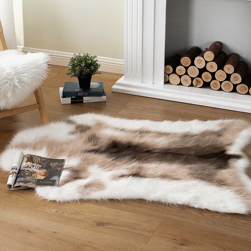 Faux Cowhide Sheepskin Rug