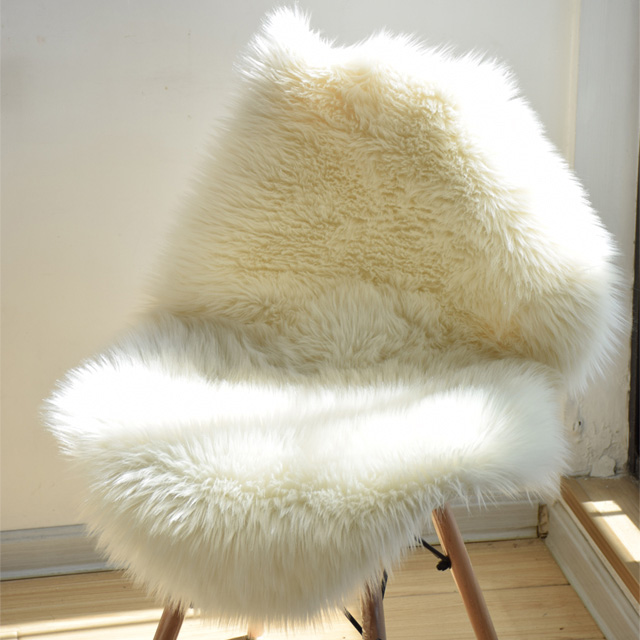 Faux Sheepskin Rug Fur Chair Throw