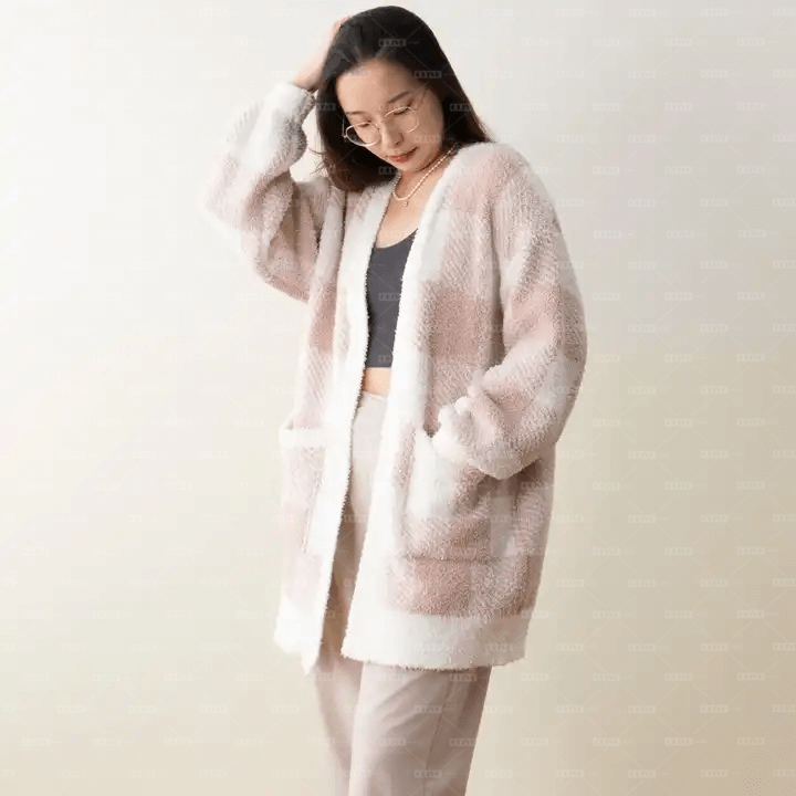 Fleece Feather Yarn Nightwear Set