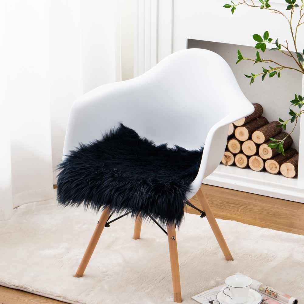 High Pile Faux Fur Chair Cover 2