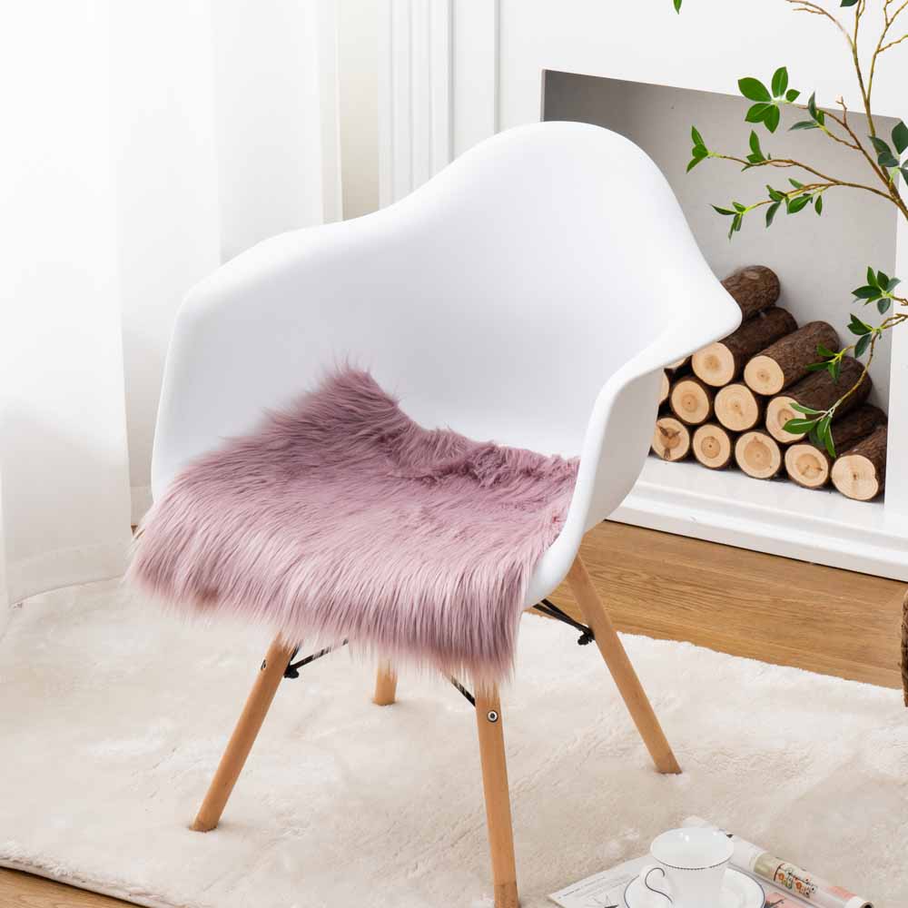High Pile Faux Fur Chair Cover 3