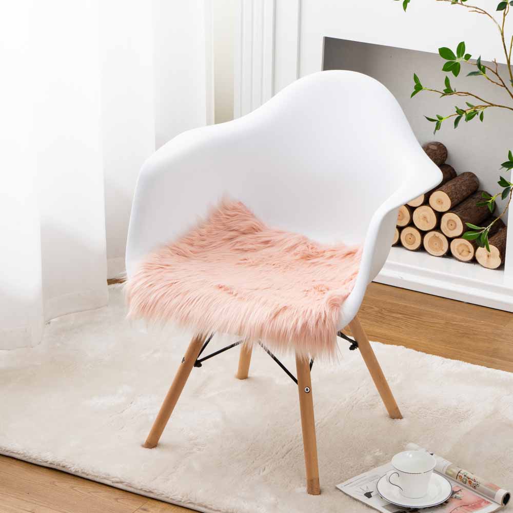 High Pile Faux Fur Chair Cover