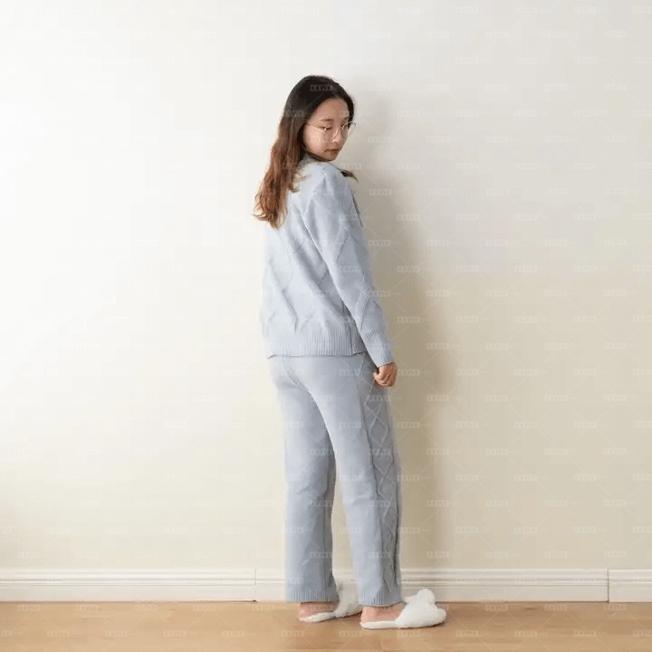 Knitted Fleece Sleepwear Suit 1