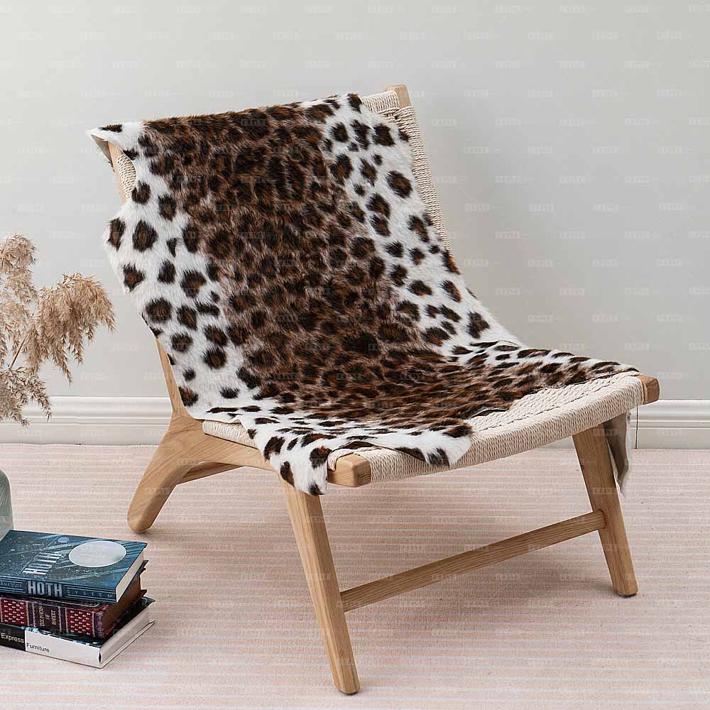 Leopard Print Faux Cowhide Area Rug 3