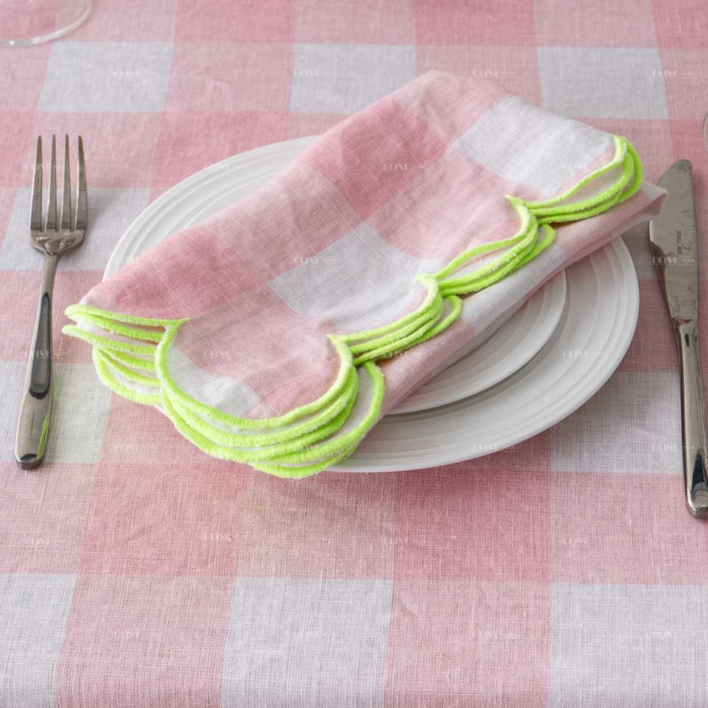 Scalloped Edge Linen Napkin 7