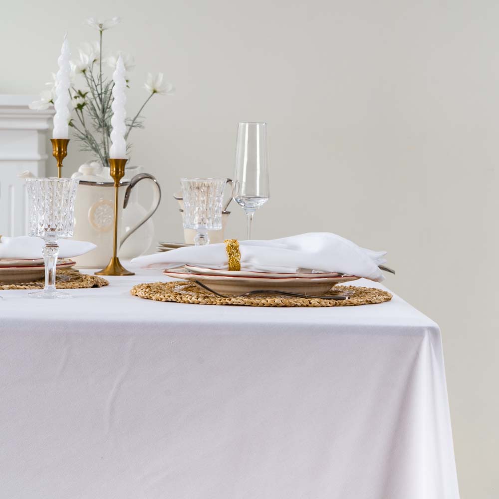 Solid Color Cotton like Tablecloth 1
