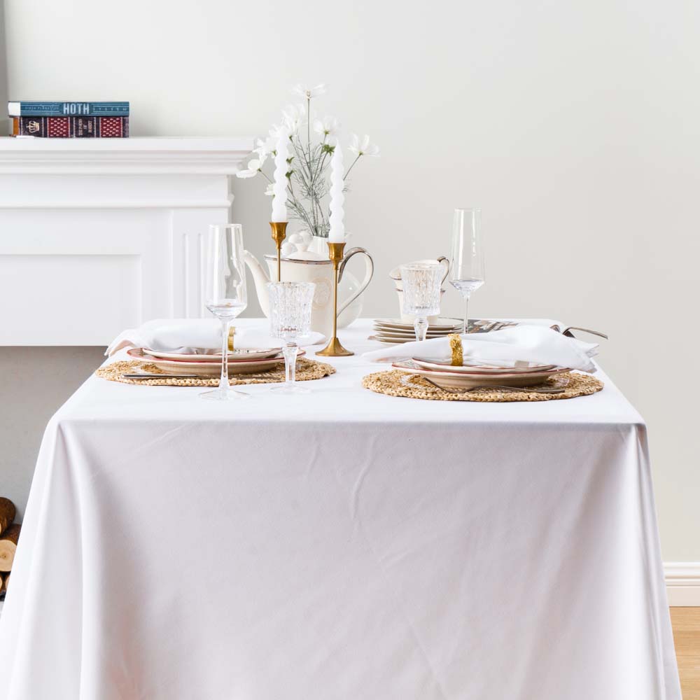 Solid Color Cotton like Tablecloth 3