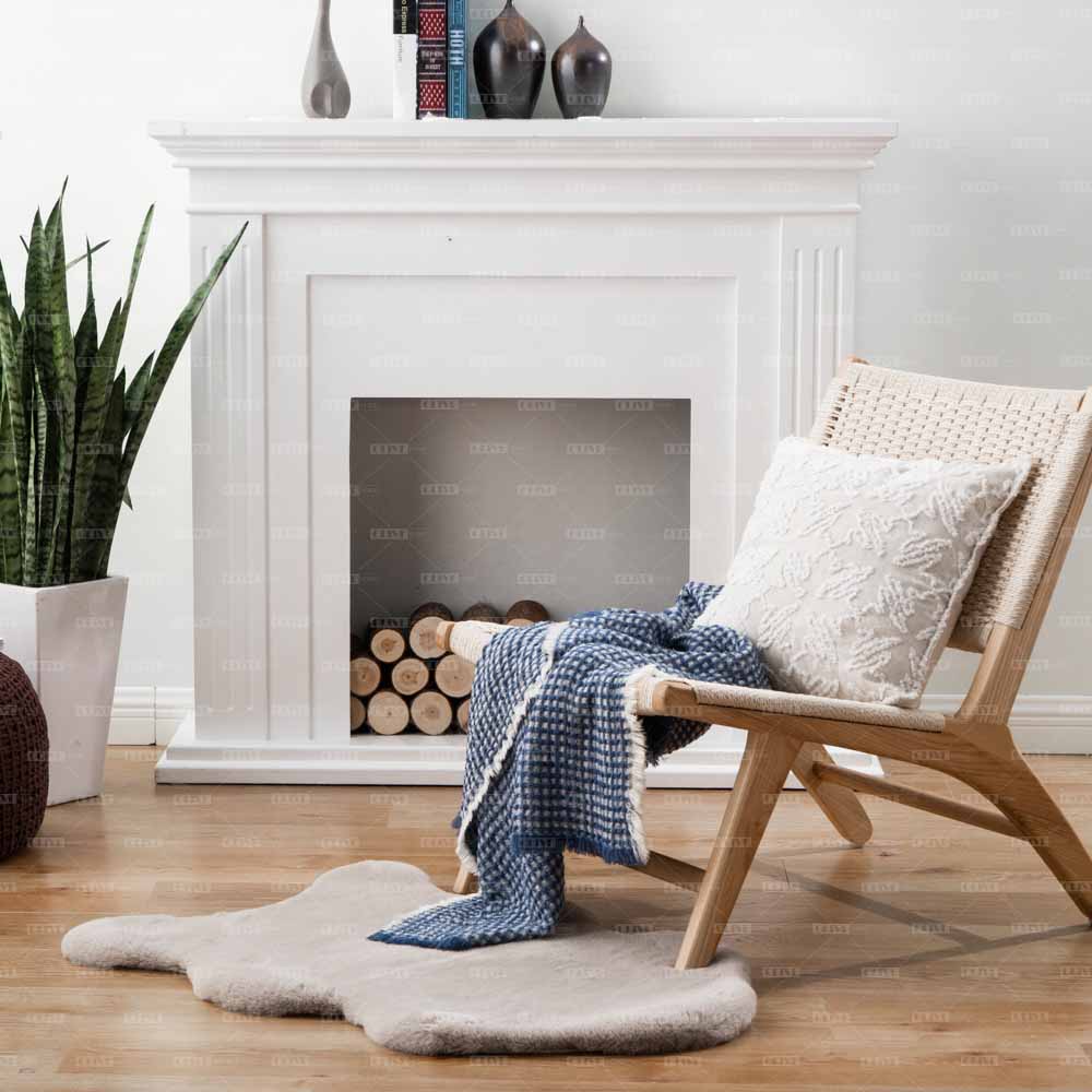Thick Faux Sheepskin Bedside Rug 1