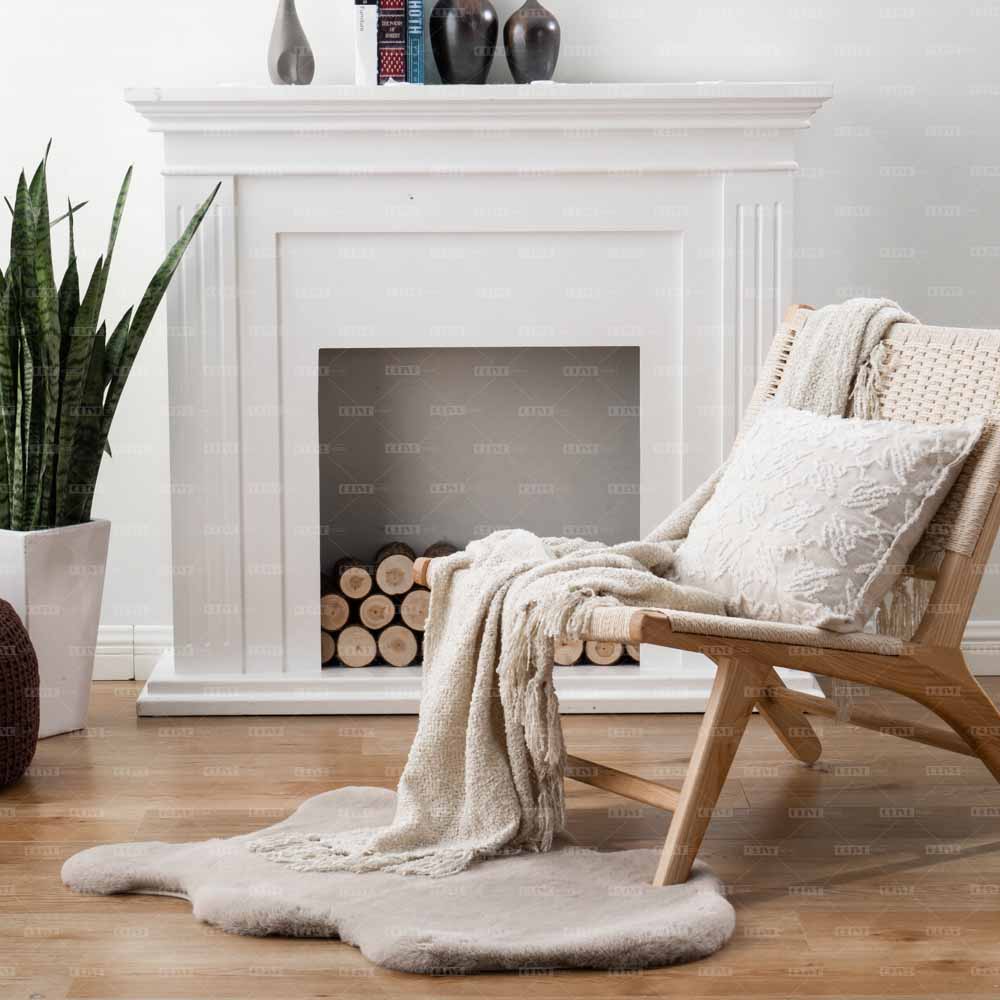 Thick Faux Sheepskin Bedside Rug 9