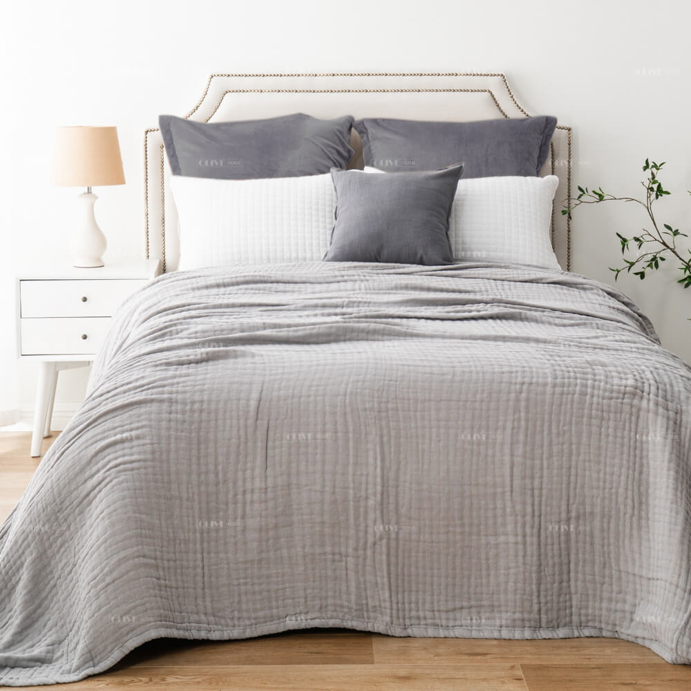 King Size Organic Cotton Gauze Muslin Bedding Bed Sheets 1 1