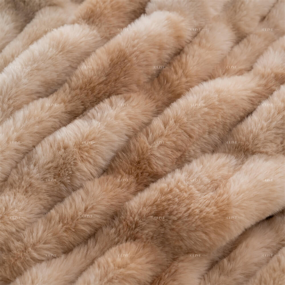 Tie Dye Ruched Faux Fur Blanket 5 1