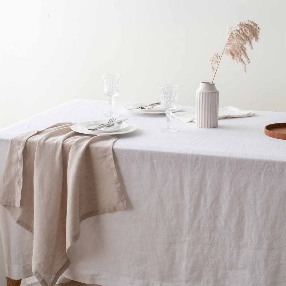 White French Linen Tablecloth 4