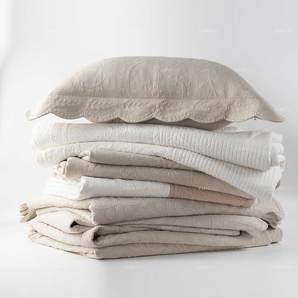 Beige cotton quilt 12