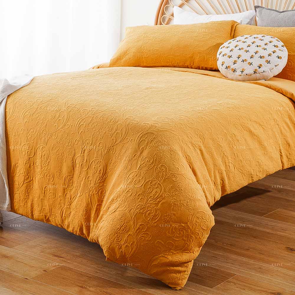 Mustard Cotton Duvet Cover Set 3