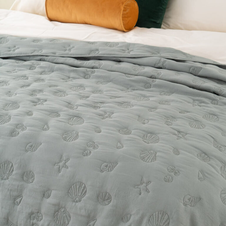 Brushed Microfiber Quilt Covers With Sea Shell Pattern