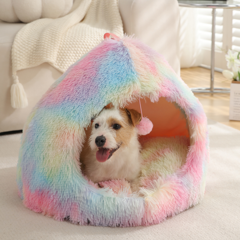 Wholesale Long Fur Deep Sleeping Cute Cat Dog Beds Pet Mats 12