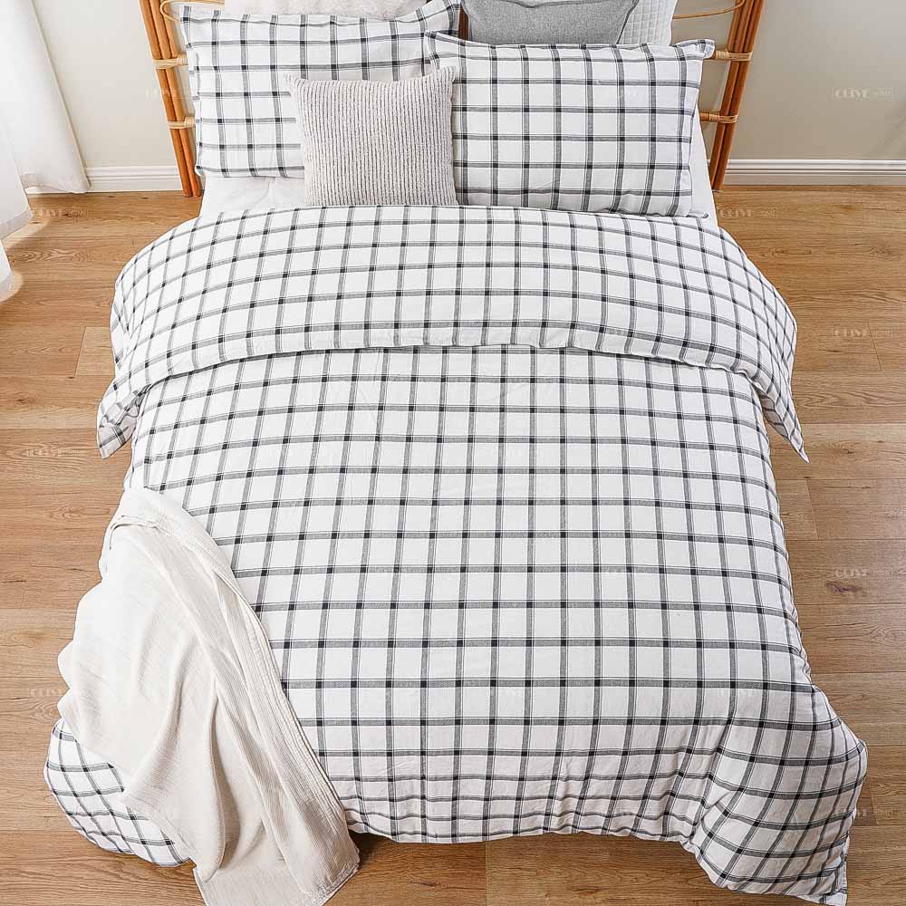buffalo plaid duvet cover set 6