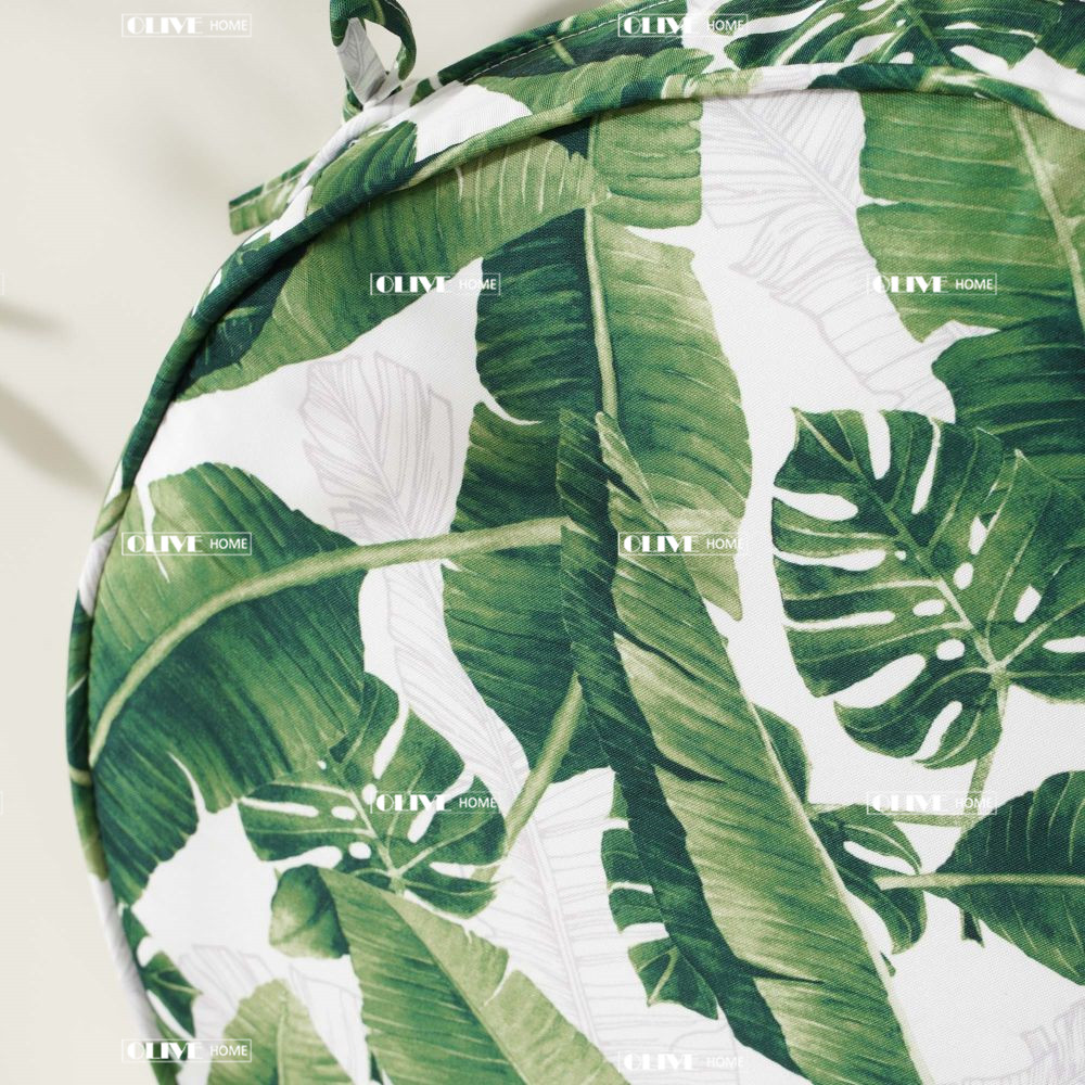 Digital Printed Round Cushion with Ties for Indoor Outdoor 1