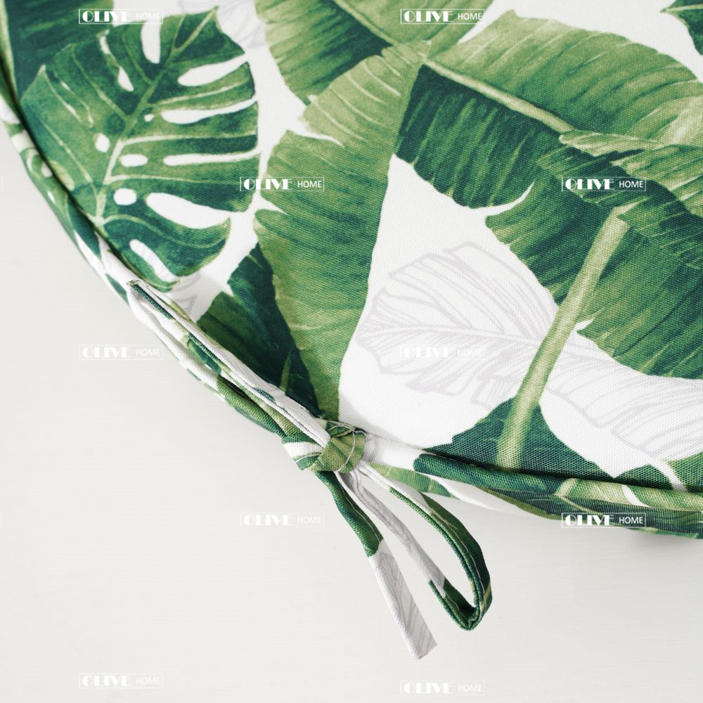 Digital Printed Round Cushion with Ties for Indoor Outdoor 2