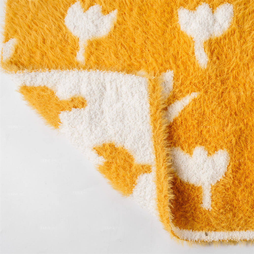 Jacquard Feather Knit Blanket 3