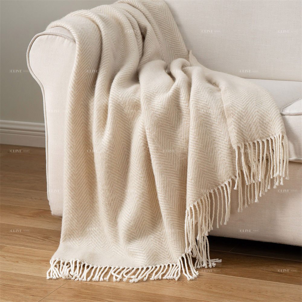herringbone wool blanket 1